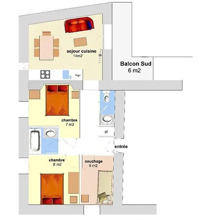 Résidence Le Chardon Bleu - 4 Pièces 5 Personnes 3 Exposé Sud Mae-1233 *