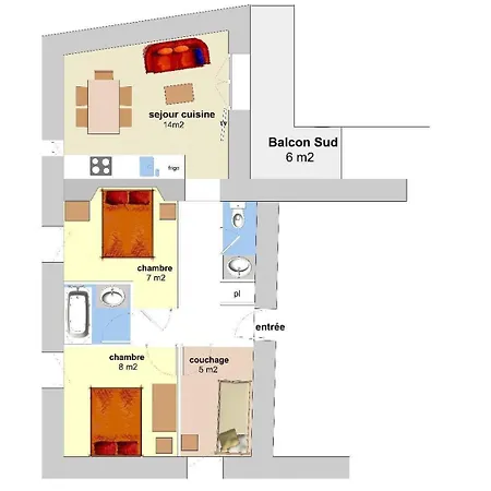 Résidence Le Chardon Bleu - 4 Pièces 5 Personnes 3 Exposé Sud Mae-1233 *